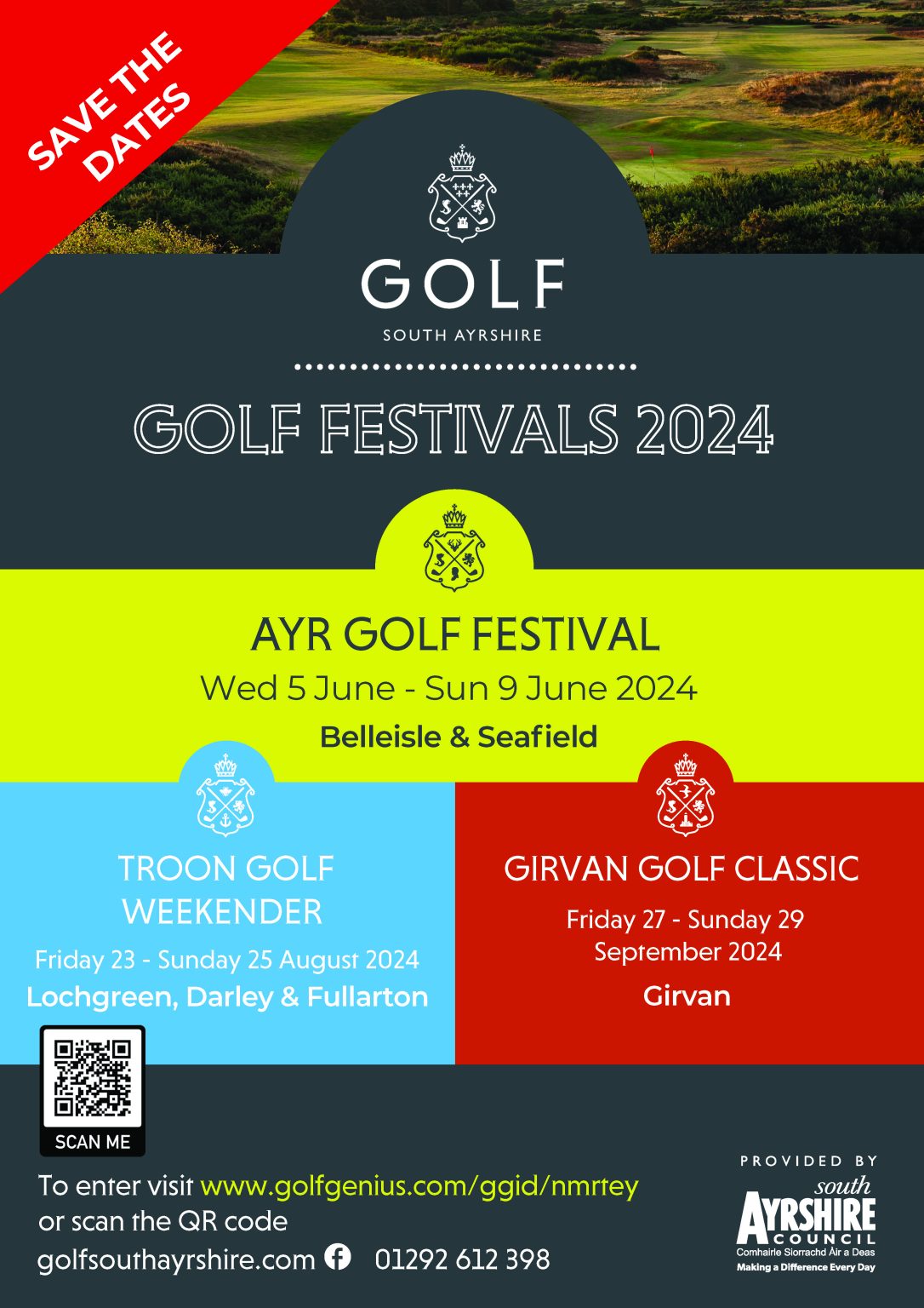 Ayr Golf Festival 2024 5th to 9th June Belleisle and Seafield Golf